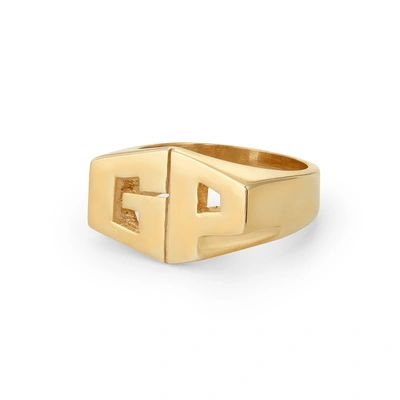 Sarah Chloe Kent Signet Ring In Gold Plated