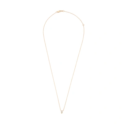 Shop Sophie Ratner Teardrop Necklace In Yellow Gold/white Diamond