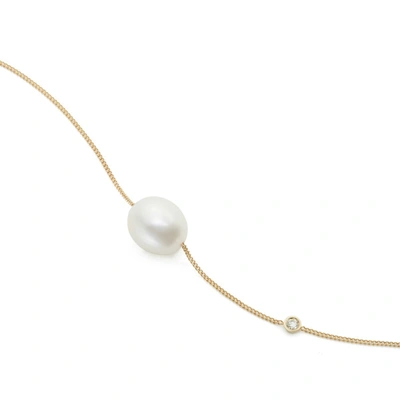 Shop Ariel Gordon Jewelry Baroque Pearl Duo 14k Yellow-gold Necklace In Yellow Gold/pearl