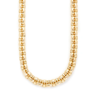 Shop Laura Lombardi Piera Necklace In Gold Plated Brass