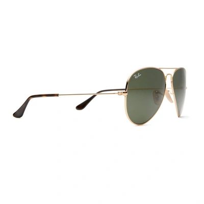 Shop Ray Ban Havana Aviator Sunglasses In Green