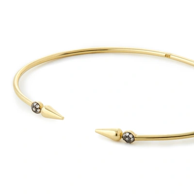 Shop Sarah Hendler Shirley Spear Bangle Bracelet In Yellow Gold