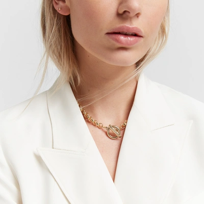 Shop Laura Lombardi Isa Chain Necklace In Brass