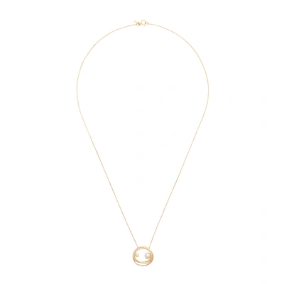 Shop Sarah & Sebastian Bound Pearl Necklace In Yellow Gold