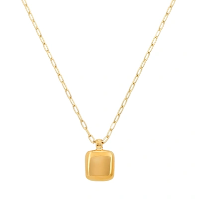 Shop Laura Lombardi Marina Necklace In Gold Plated Brass