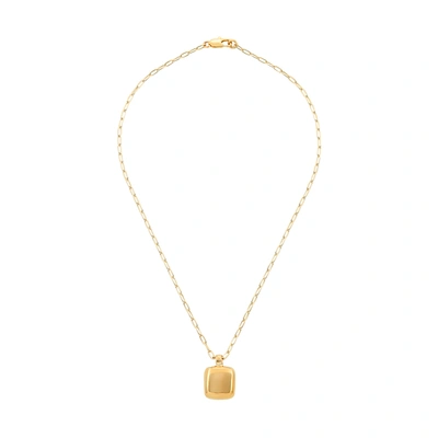 Shop Laura Lombardi Marina Necklace In Gold Plated Brass