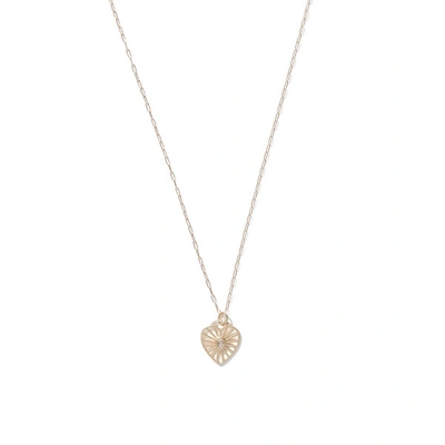 Shop Michelle Fantaci Diamond Heart Charm In Yellow Gold/diamond