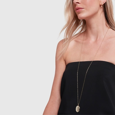 Shop Sarah Chloe Charli Initial Necklace In Yellow Gold