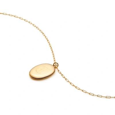 Shop Sarah Chloe Charli Initial Necklace In Yellow Gold