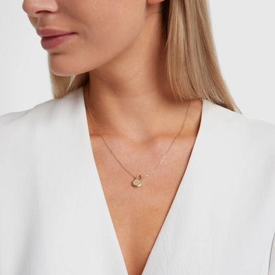 Shop Sophie Ratner Love Lock Yellow-gold Necklace In Yellow Gold