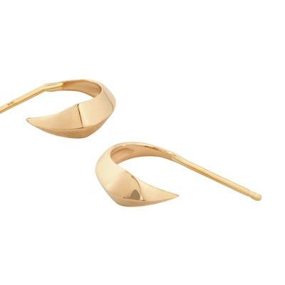 Shop Sophie Ratner Mini Felix Hoops Earring In Yellow Gold