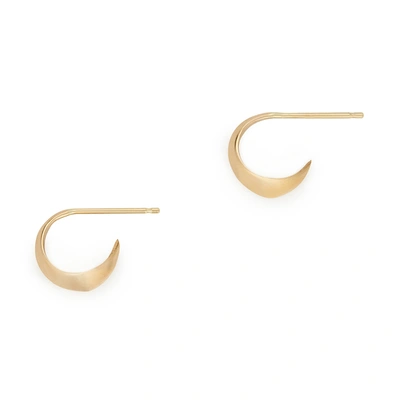 Shop Sophie Ratner Mini Felix Hoops Earring In Yellow Gold