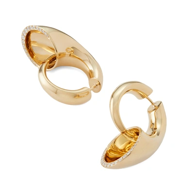 Shop Vram Sine Hinged Earrings In Yellow Gold/diamonds