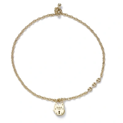 Hoorsenbuhs Open-link 18k Gold Necklace With Lock In Yellow Gold
