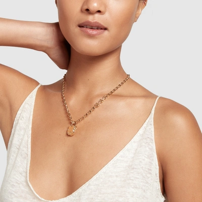 Hoorsenbuhs Open-link 18k Gold Necklace With Lock In Yellow Gold