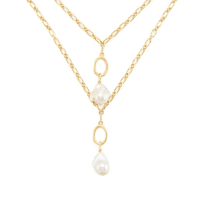 Shop Mounser Milky Way Tear Necklace In Yellow Gold