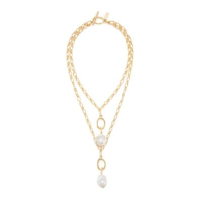 Shop Mounser Milky Way Tear Necklace In Yellow Gold