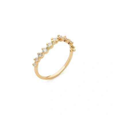 Shop Sophie Ratner Half Band Diamond Swell Ring In Yellow Gold/white Diamonds