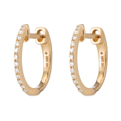 Shop Ariel Gordon Jewelry Pavé Diamond Huggies Earring In Yellow Gold