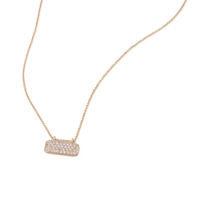 Shop Sophie Ratner Horizontal Diamond Studded Necklace In Yellow Gold