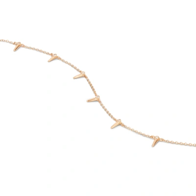 Shop Sophie Ratner Star Point Interval Necklace In Yellow Gold/white Diamond