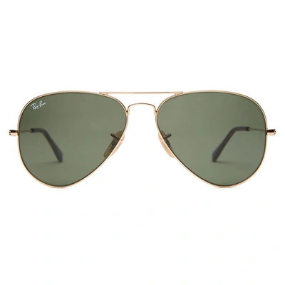 Shop Ray Ban Havana Aviator Sunglasses In Green