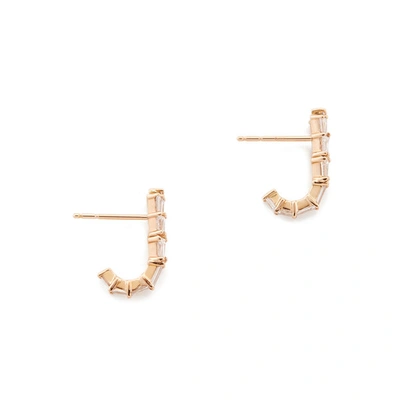 Nak Armstrong Rose-gold Diamond Earring Clips In White Diamond