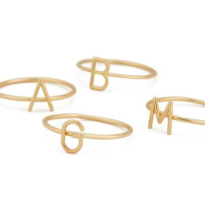 Shop Sarah Chloe Amelia Stackable Id Yellow-gold Ring In Yellow Gold