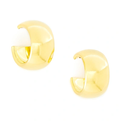 Shop Laura Lombardi Luna Earrings In Brass/gold