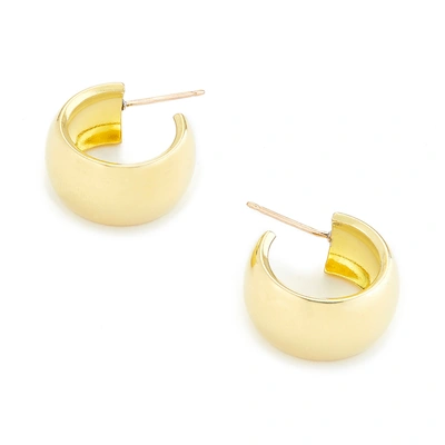Shop Laura Lombardi Luna Earrings In Brass/gold