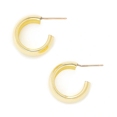 Shop Laura Lombardi Luna Earrings In Brass/gold