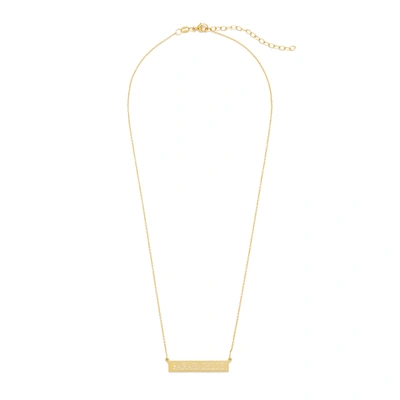 Shop Sarah Chloe Leigh Id Name Necklace In Yellow Gold