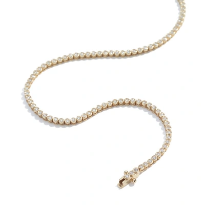 Shop Ariel Gordon Jewelry Diamond Bezel Tennis Bracelet In Yellow Gold