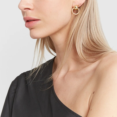 Shop Laura Lombardi Rina Earrings In Brass