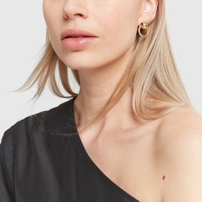 Shop Laura Lombardi Rina Earrings In Brass