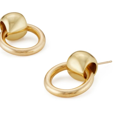 Shop Laura Lombardi Rina Earrings In Brass