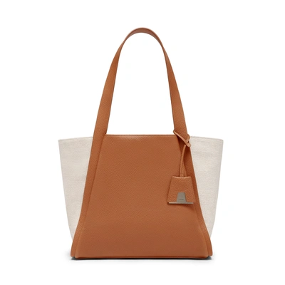 Shop Akris Medium Handbag In Chestnut