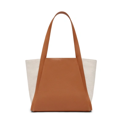 Shop Akris Medium Handbag In Chestnut