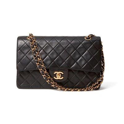 Shop What Goes Around Comes Around Chanel 2.55 Lambskin Bag In Black