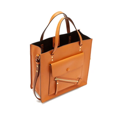 Shop Joseph Portobello Leather 25 Tote Bag In Orange