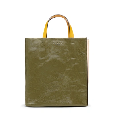 Shop Marni Museo Soft Tote Bag In Moonstone