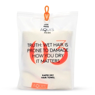 Shop Aquis Lisse Luxe Hair Towel In White