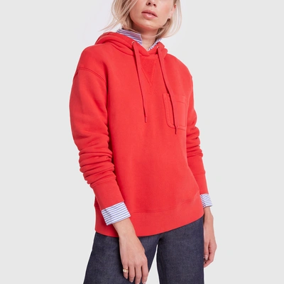 Shop Alex Mill Pocket Hoodie In Red