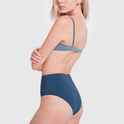 Shop Anemone Balconette Underwire Bikini Top In Cyan
