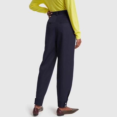 Shop Tibi Techy Twill Pleated Pant In Abyss