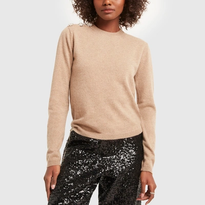 Shop Ganni Cashmere Sweater In Tannin