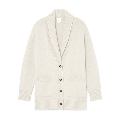 G. Label Lana Shawl-collar Cardigan In Ivory | ModeSens