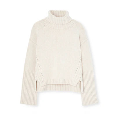 Shop G. Label Yang High-cuff Turtleneck Sweater In Ivory