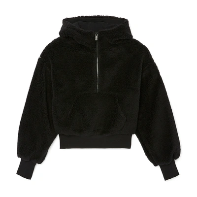 Shop Alo Yoga Streetside Half Zip Hoodie In Black