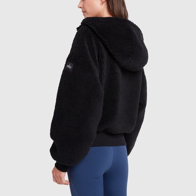 Shop Alo Yoga Streetside Half Zip Hoodie In Black